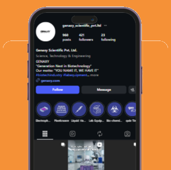 The Genaxy Instagram profile, managed by CELLTOB